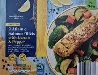 Mängden socker i 2 Altantic Salmon Fillets with Lemon & Pepper