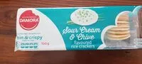 Mängden socker i Sour cream and chive flavoured rice crackers