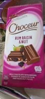 Mängden socker i rum raisin and nut chocolate