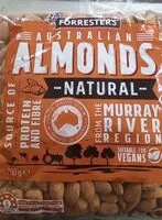 Mängden socker i Australian Almonds Natural