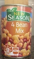 Mängden socker i 4 bean mix