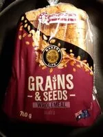 Mängden socker i Grains and seeds wholemeal sliced