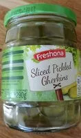 Sliced gherkins in sweetened vinegar