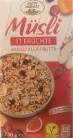 Mängden socker i Musli alla frutta