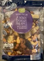 Mängden socker i Unwind Trail Mix: Almonds, Cashews, Pineapple