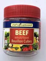 Mängden socker i Beef Artificially Flavored Bouillon Cubes