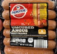Mängden socker i Uncurred angus bed franks