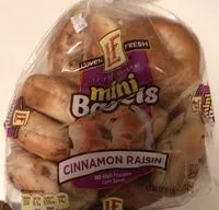 Mängden socker i Mini bagels cinnimon raisin