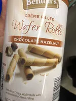 Mängden socker i Chocolate hazelnut creme filled wafer rolls
