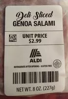 Mängden socker i Deli slized Genoa salami