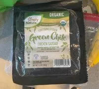 Mängden socker i Simply nature green chile chicken sausage