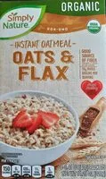 Mängden socker i Instant oatmeal oats & flax