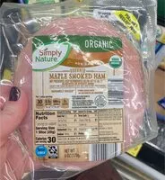 Mängden socker i Organic uncured ham