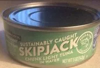 Mängden socker i Skipjack chunk light tuna in water