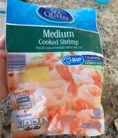 Mängden socker i Cooked shrimp
