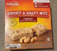 Mängden socker i Sweet & Salty Nut Cashew Granola Bars