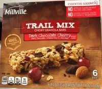 Mängden socker i Trail Mix Chwey Granola Bars Dark Chocolate Cherry