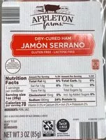 Mängden socker i Jamon Serrano