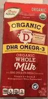 Mängden socker i Organic Whole Milk with DHA & Omega-3