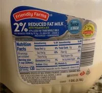 Mängden socker i 2% Reduced Fat Milk