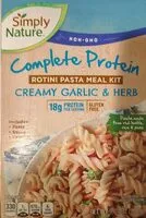 Mängden socker i Complete Protein Rotini Pasta Meal Kit Creamy Garlic and Herb