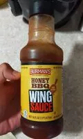Mängden socker i Burman's Honey BBQ wing sauce