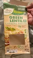 Mängden socker i Green lentil lasagna sheets