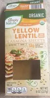 Mängden socker i Yellow lentil lasagna sheets