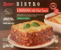 Mängden socker i Bistro Lasagna with Meat Sauce