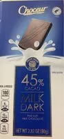 Mängden socker i 45% cacao milk dark chocolate