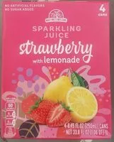 Mängden socker i Sparkling Juice Strawberry lemonade