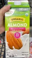 Mängden socker i Almond unsweetened original milk