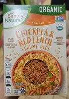 Mängden socker i Organic Chickpea and red lentil legume rice