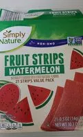Mängden socker i Watermelon fruit strips