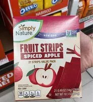 Mängden socker i Fruit strips spiced apple