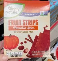 Mängden socker i Fruit strips pumpkin spice