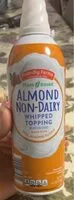 Mängden socker i Almond Non Dairy whipped topping