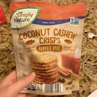 Mängden socker i Coconut Cashew Crisps (pumpkin spice)