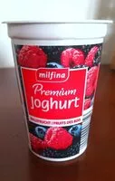 Mängden socker i Premium joghurt fruits des bois
