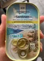 Mängden socker i Sardinen ohne Haut und Gräten in Sonnenblumenöl mit Zitrone