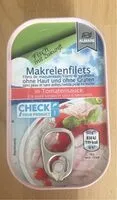 Mängden socker i Makrelenfilets in Tomatensauce ohne Haut und Gräten