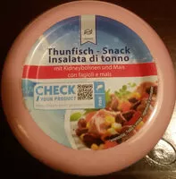 Mängden socker i Thunfisch Snack mit Kidneybohnen und Mais