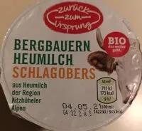 Mängden socker i Bergbauern Heumilch Schlagobers