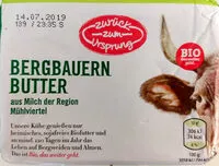 Mängden socker i Bergbauern Butter