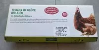 Mängden socker i 10 Hahn im Glück Bio-Eier (Hofer)