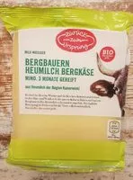 Mängden socker i Bergbauern Heumilch Bergkäse