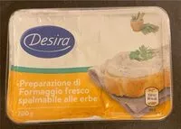 Mängden socker i Preparazione di formaggio fresco spalmabile alle erbe