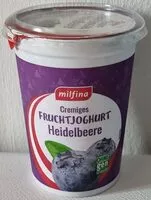 Mängden socker i Fruchtjoghurt Heidelbeere