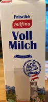 Mängden socker i frische Milfina Vollmilch