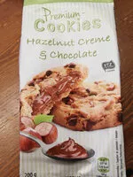 Mängden socker i Premium cookies hazelnut creme et chocolate
